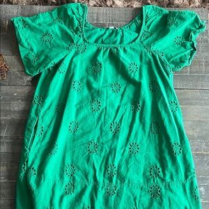 Free Assembly Green Eyelet Dress